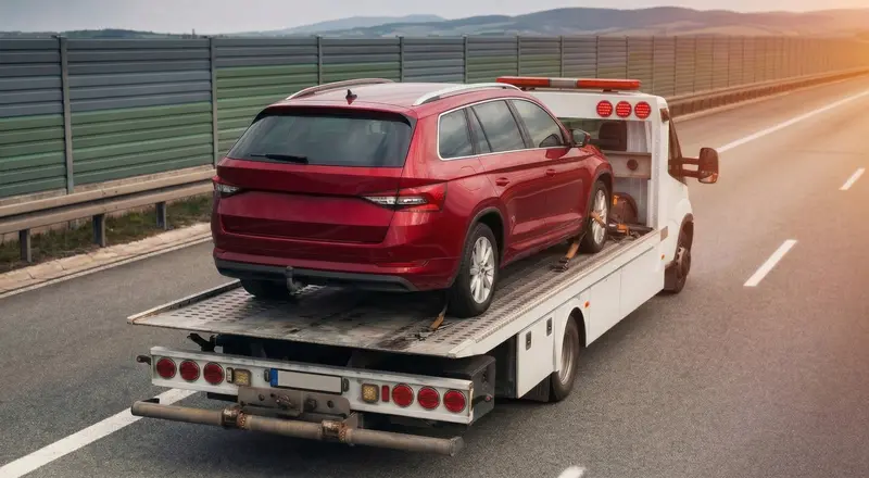 Guincho para carros em Marília – carro sendo carregado em plataforma